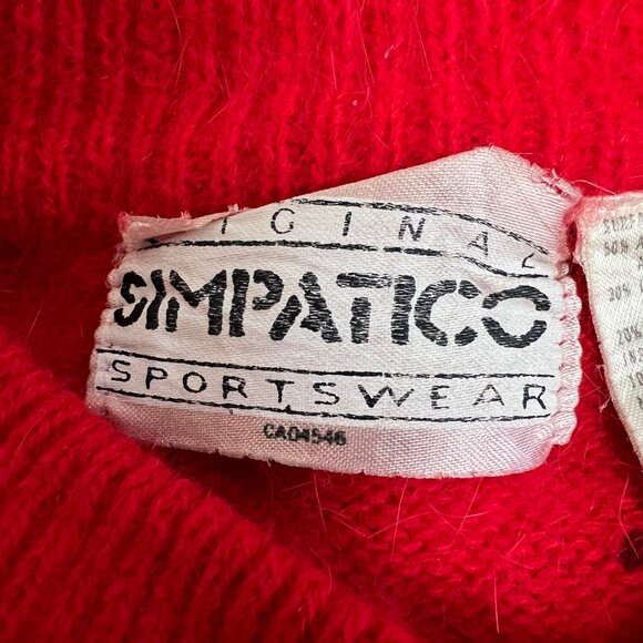 Vintage Lambs Wool Angora Pointelle Sweater Slouchy Oversized Old Money Parisian - Picture 5 of 8